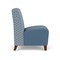 Lesro Siena Lounge Reception Armless Guest Chair, Walnut, RS Rain Song Back, MD Titan Seat SN1102 - alternate 2